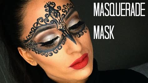 Diy Glam Masquerade Mask Using Only Eyeliner Youtube