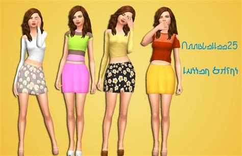 Flutter Skirt By Annabellee25 Sims 4 Female Clothes