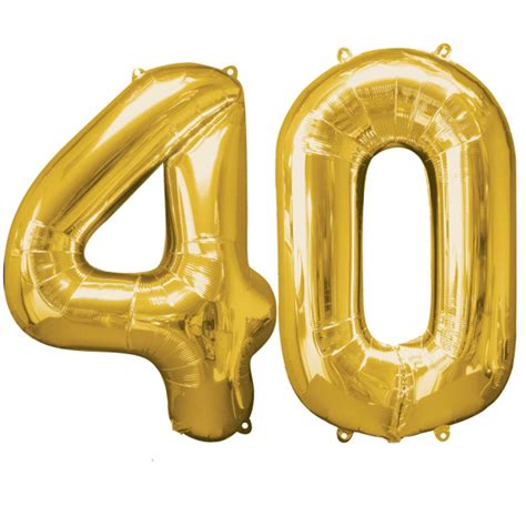 Extra Large Gold 40th Birthday Foil Balloon Party Decorations Age 40