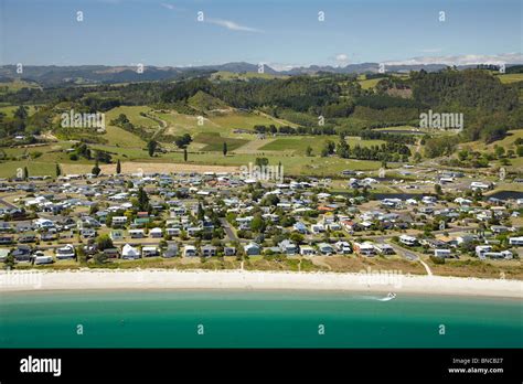 Cooks Beach Coromandel Peninsula North Island New Zealand Aerial