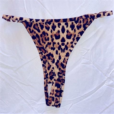 Swim Leopard Print Thong Bikini Set Nwt Poshmark