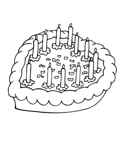 Einladungen, glückwünsche als word dokument zum ausdrucken im format din a4.fertige kartengröße ca. Kostenlose Ausmalbilder Kuchen - Kostenlos zum Ausdrucken