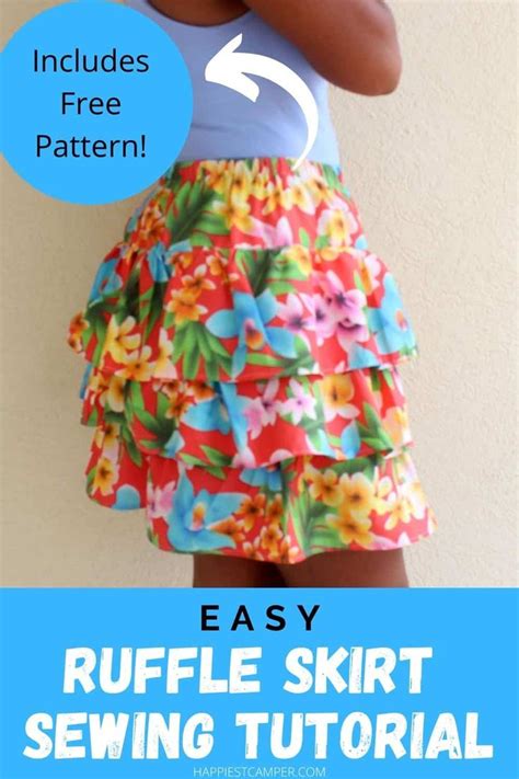 How To Make A Ruffle Skirt Free Printable Pattern In 2023 Skirt