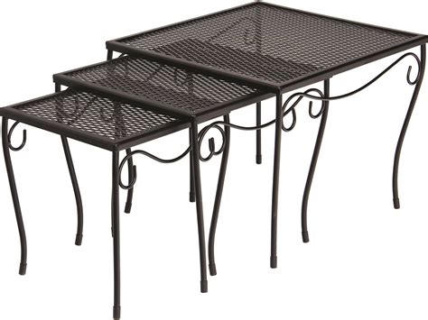 Woodard Wrought Iron Mesh 12 Square Small End Table 190212