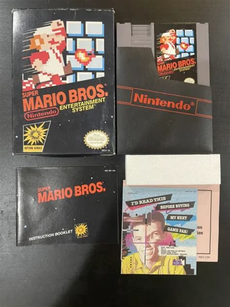 SUPER MARIO BROS 1 Nintendo NES Complete CIB Oval Seal Rare Vintage