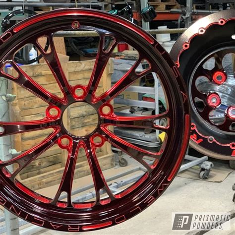 Two Toned Wheels Done In Shaded Cherry Prismatic Powders