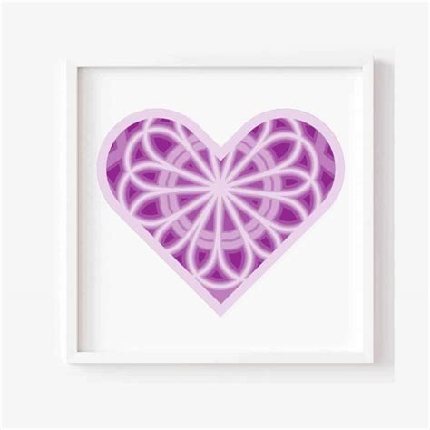 Layered Heart Mandala SVG File - Sweet Red Poppy