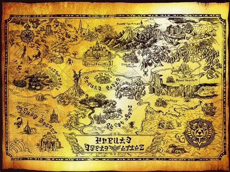 Hyrule Map Legend Of Zelda By Knollgilbert Legend Of Zelda Map