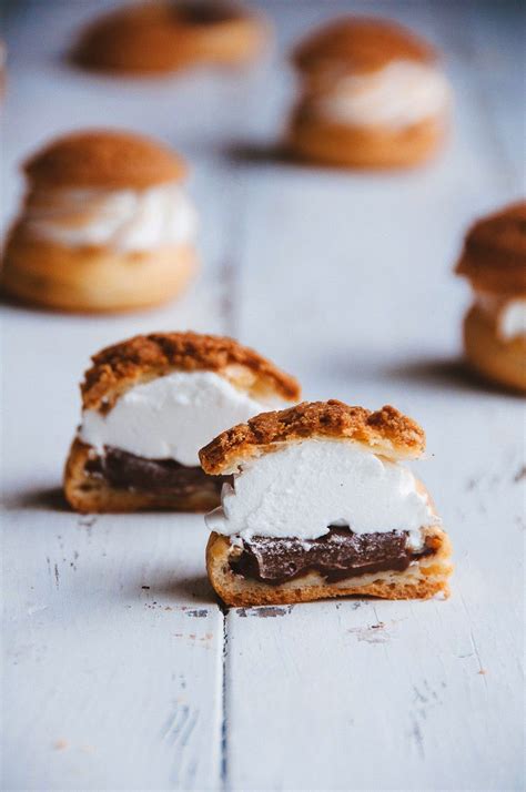 So, what desserts will you be making this christmas? Hint of Vanilla: S'more Cream Puffs | Dessert recipes, Desserts, Cream puffs