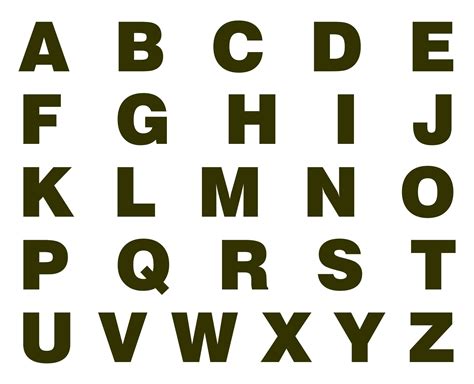 Extra Large Alphabet Stencils Free Free Printable Upper Case Alphabet