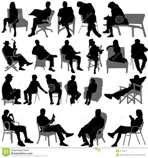 18 Sitting People Vector Graphics Images Vector Business People