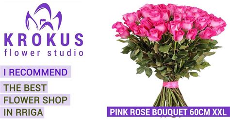 Pink Rose Bouquet 60cm Xxl Is The Best Bouquets With Delivery In Riga