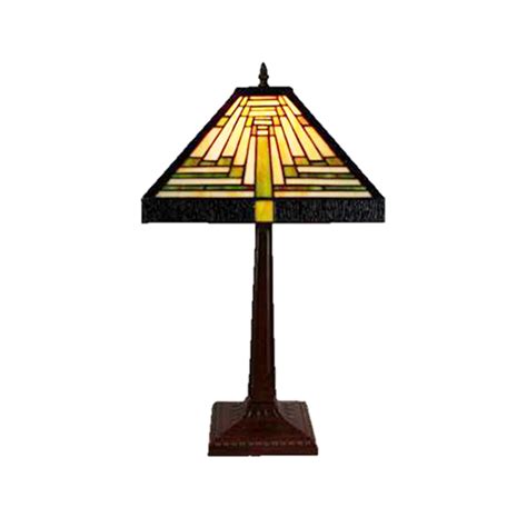 Geometric Tiffany Table Lamp Small T 178 12