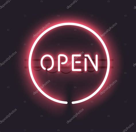 Neon Open Sign — Stock Vector © Davooda 28293265