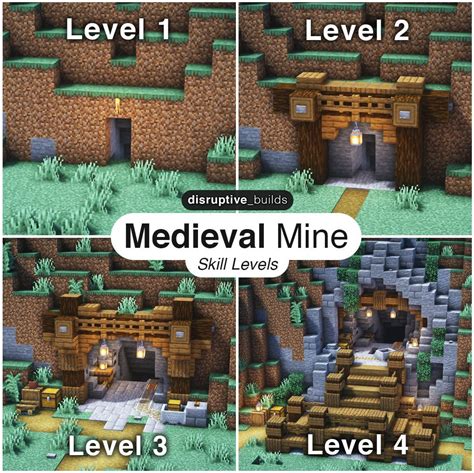 Here Are 4 Levels Of A Medieval Mine Entrance Rminecraftbuilds