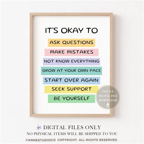 Its Okay To Ask For Help School Counselor Prints Therapy Etsy