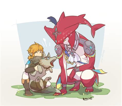 Link Link And Sidon The Legend Of Zelda And 2 More Drawn By