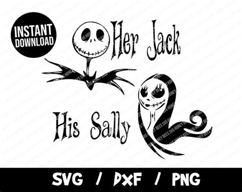 Her Jack Svg His Sally Svg Halloween Svg Nightmare Before Christmas
