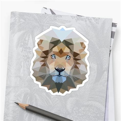 White Lion Sticker By Edwardmhz Redbubble