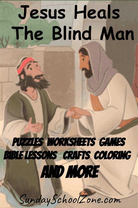 Jesus Healed A Man Born Blind Archives Childrens Bible Activities