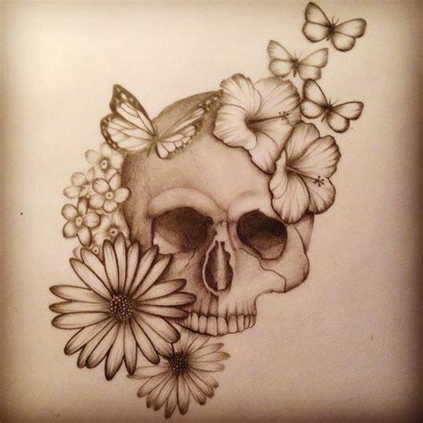 The 25 Best Flower Skull Tattoos Ideas On Pinterest Sugar Skull