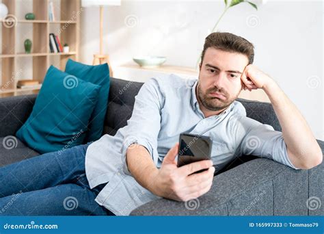 Male Receiving Bad News On Phone And Spam Message Stock Image Image