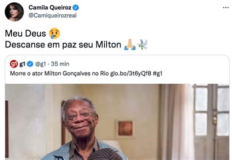 Famosos Lamentam Morte Do Ator Milton Gonçalves