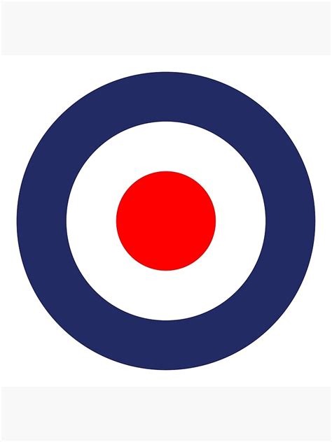 Mod Symbol Vespa Scooter Uk Roundel Poster By Scooterbaby Redbubble