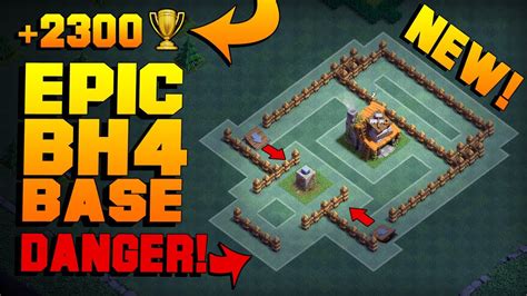 Most Epic Builder Hall 4 Base W Proof Best Coc Bh4 Anti 2 Star