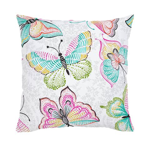 Accent Pillow In And Bright Damask Butterflies By Carousel Designs