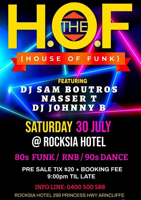 The Hof House Of Funk September 30 Rocksia Hotel Rocksia Hotel