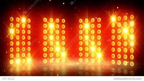 Yellow Stage Lights Loopable Background Stock Animation 2913222
