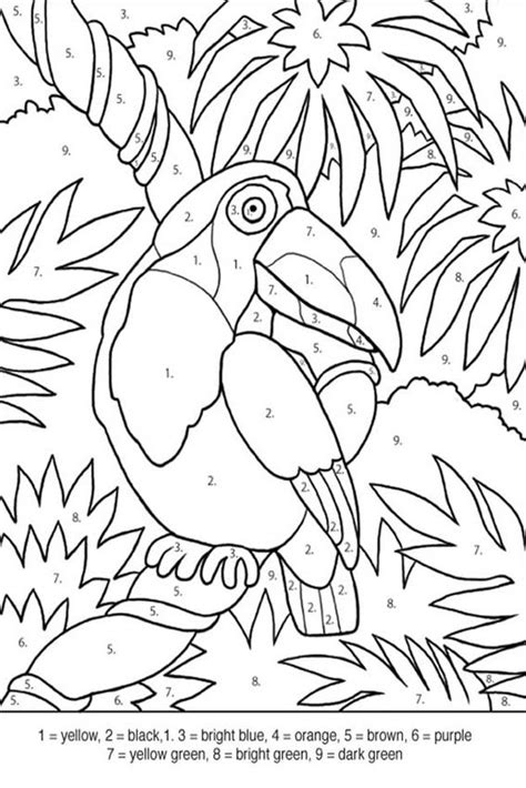 90. color by number bird coloring pages - Enjoy Coloring | Color by