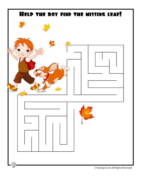 Easy Fall Maze Woo Jr Kids Activities