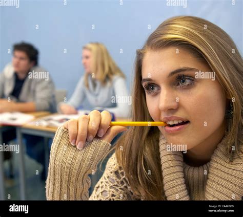 Chewing Pencil Hi Res Stock Photography And Images Alamy