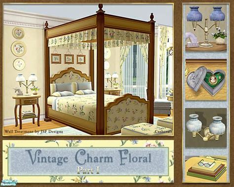 Cashcrafts Vintage Charm Floral Sims 4 Bedroom Sims 4 Cc Furniture