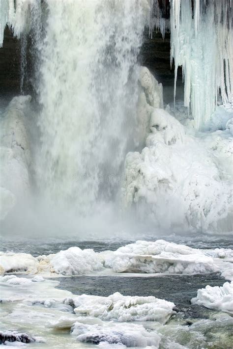 Frozen Waterfall Stock Photo Image Of Tourist Icicles 380692