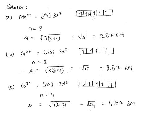 Q4calculate Spin Only Magnetic Moment Of The Following Ions In Aqueous