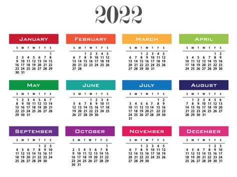 2022 Calendario Plantilla Clipart Stock De Foto Gratis Public Domain