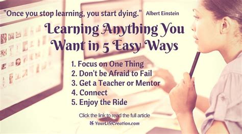 Learning Anything You Want In 5 Easy Ways Your Life Creation
