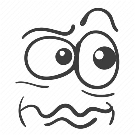 Cartoon Doodle Drawn Emotion Face Faces Hand Icon Download On