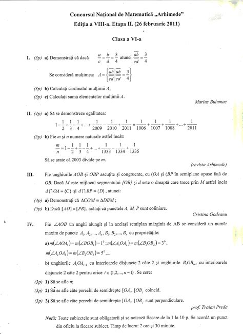 Test Multimi Clasa 6