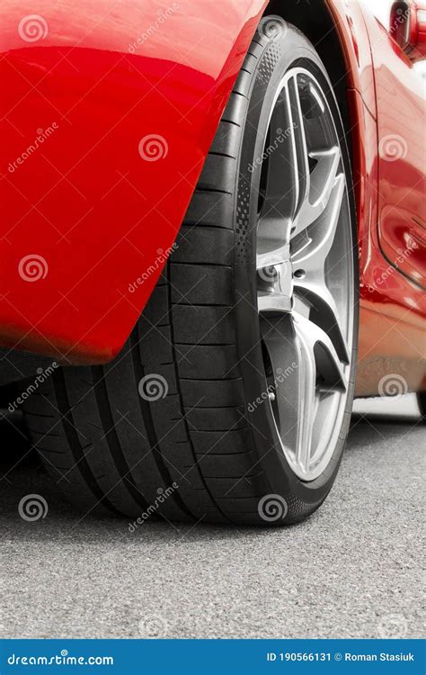 Car Wheels On Asphalt Background Car Tires Car Wheels Close Up