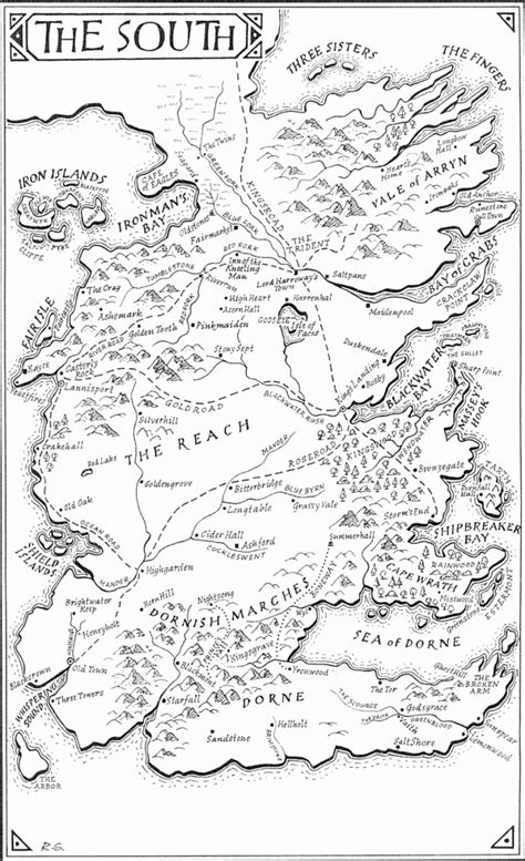 Printable Map Of Westeros