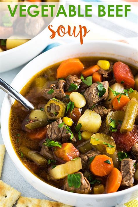 The recipe is easily adaptable to whatever vegetables you have on hand. Vegetable Beef Soup | Recipe | Beef soup recipes, Homemade vegetable beef soup, Vegetable soup ...