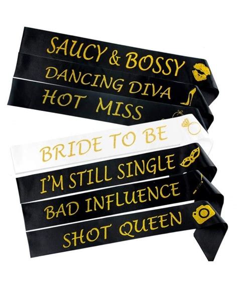 7 Pcs Bachelorette Party Sashes Bride To Be Sash And 6 Funny
