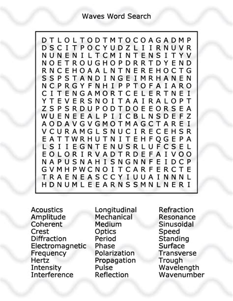 Waves Word Search