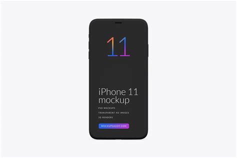 5642 Iphone 11 Pro Clay Mockup Psd File