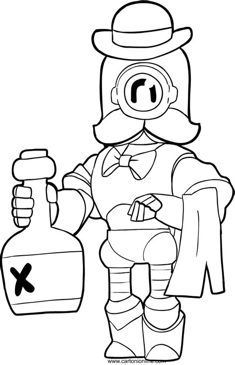 An exclusive collection of pictures of the characters. Barley from Brawl Stars coloring page