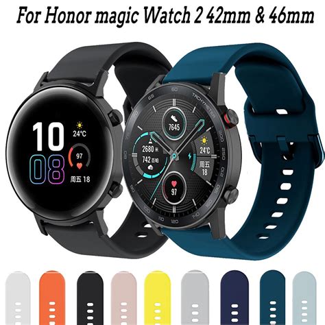 Honor magic 2 android smartphone. For Honor magic Watch 2 42mm 46mm Band Silicone Watchbands ...